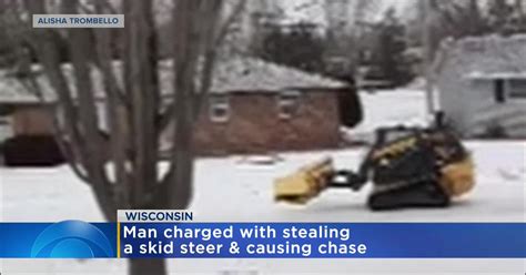 skid steer bathtub police chase|Video: Man In Wisconsin Leads Police On Chase Using Skid Steer.